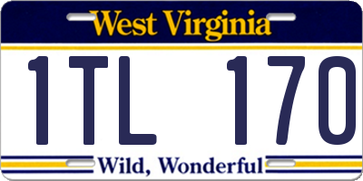 WV license plate 1TL170