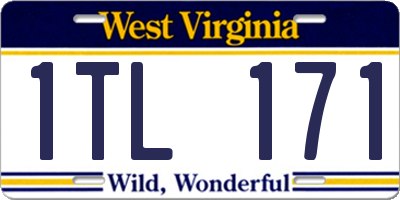 WV license plate 1TL171