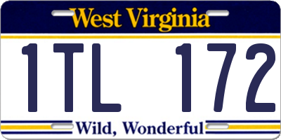 WV license plate 1TL172