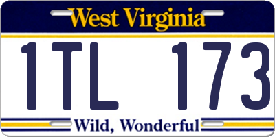 WV license plate 1TL173