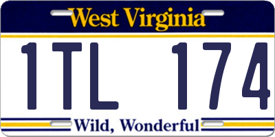 WV license plate 1TL174