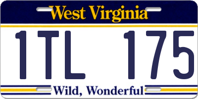 WV license plate 1TL175