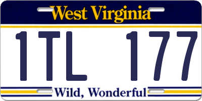 WV license plate 1TL177