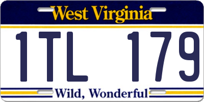 WV license plate 1TL179