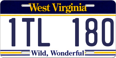 WV license plate 1TL180