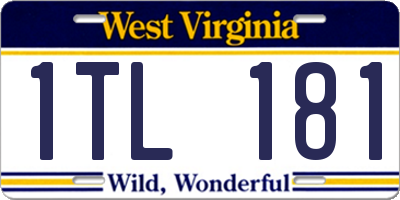 WV license plate 1TL181