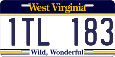 WV license plate 1TL183