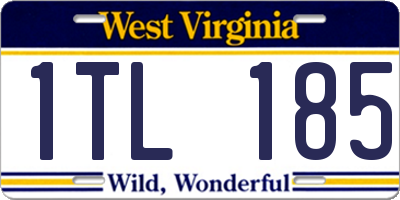 WV license plate 1TL185