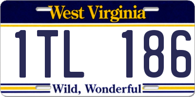 WV license plate 1TL186