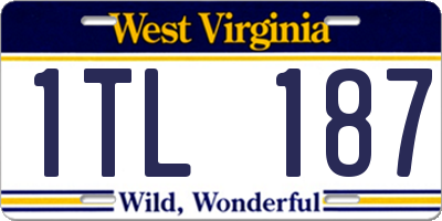 WV license plate 1TL187