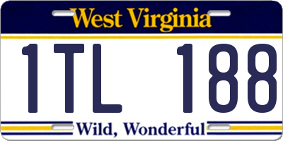 WV license plate 1TL188