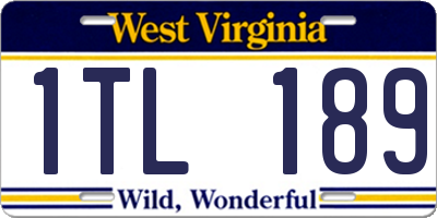 WV license plate 1TL189