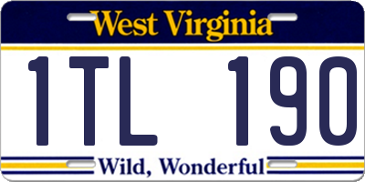 WV license plate 1TL190