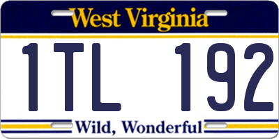WV license plate 1TL192