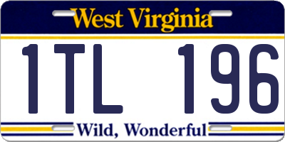 WV license plate 1TL196