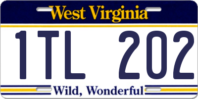 WV license plate 1TL202