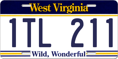 WV license plate 1TL211