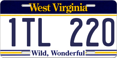 WV license plate 1TL220