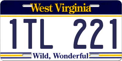 WV license plate 1TL221