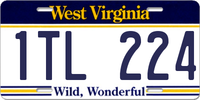 WV license plate 1TL224