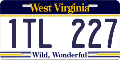 WV license plate 1TL227
