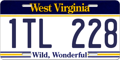 WV license plate 1TL228