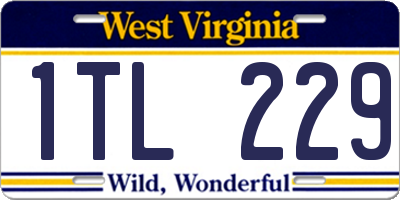 WV license plate 1TL229