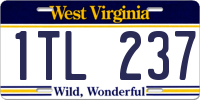 WV license plate 1TL237