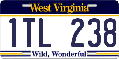 WV license plate 1TL238