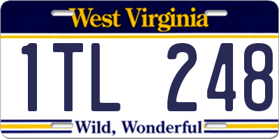 WV license plate 1TL248