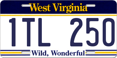WV license plate 1TL250