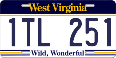 WV license plate 1TL251