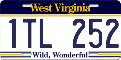 WV license plate 1TL252