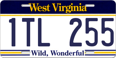 WV license plate 1TL255