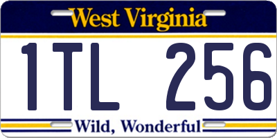 WV license plate 1TL256
