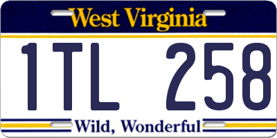 WV license plate 1TL258