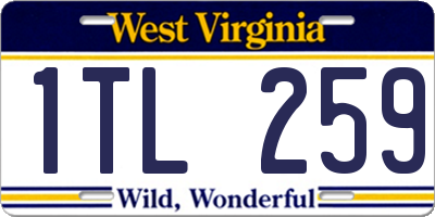 WV license plate 1TL259