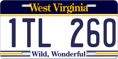 WV license plate 1TL260