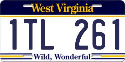 WV license plate 1TL261