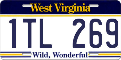 WV license plate 1TL269