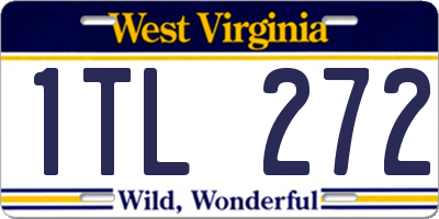 WV license plate 1TL272