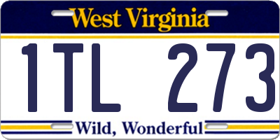 WV license plate 1TL273