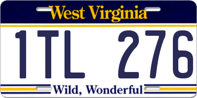 WV license plate 1TL276
