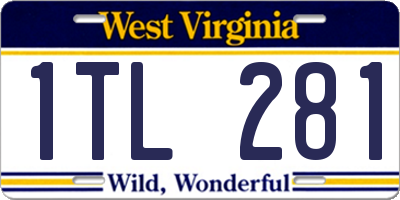 WV license plate 1TL281