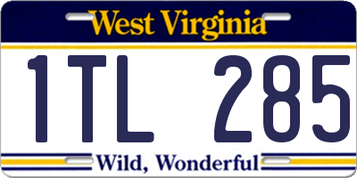 WV license plate 1TL285