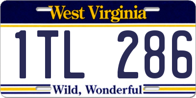 WV license plate 1TL286