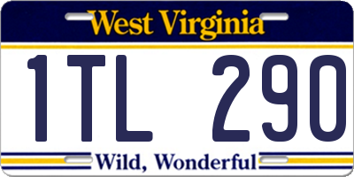 WV license plate 1TL290