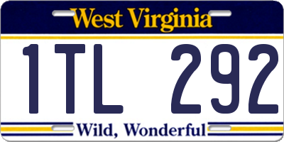 WV license plate 1TL292