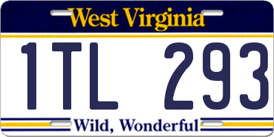 WV license plate 1TL293