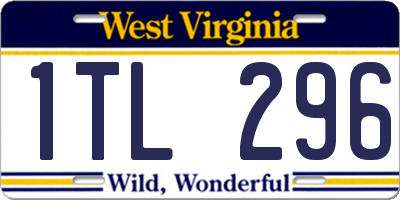 WV license plate 1TL296